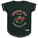 NHL Minnesota Wild Tee Shirt for Dogs & Cats, Medium. - are You A Hockey Fan? Let Your Pet Be an NHL Fan Too!