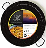 Castevia 18-Inch Enameled Steel Paella Pan, 46cm up to 12 Servings