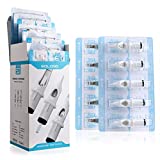 Solong Tattoo Cartridge Needle (50PCS Mixed RL RM M1) Tatttoo Needle #12 Standard Disposable Cartridges w/Membrane Assorted Size Round Liner/Round Magnum/Weaved Magnum Shader EN02D-50KIT-F