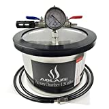 ABLAZE 1.5 Gallon Stainless Steel Vacuum Chamber Perfect for Stabilizing Wood, Degassing Silicones, Epoxies and Essential Oils