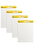 Post-it Super Sticky Easel Pad, 25 x 30 Inches, 30 Sheets/Pad, 4 Pads, Large White Premium Self Stick Flip Chart Paper, Super Sticking Power (559-4)