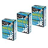 MothGuard MG53PK MG3 Old-Fashioned Cedar Scent, EPA Registered, 5Oz Box of Mothballs-Kills Moths, Carpet Beetles, Repellent Closet Clothes Protector, No Clinging Odor (3-Pack), White