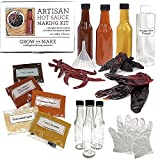 HOMEMADE DIY HOT SAUCE KIT Make 3 Bottles of your own gourmet spicy or mild hot sauce w/ real dried peppers & savory seasonings! Comes with 6 crafted artisan recipes