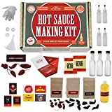 Hot Sauce Kit (Makes 7 Lip Smacking Gourmet Bottles) Featuring Heirloom Peppers From 5th Generation Farmers, A Full Set Of Recipes, Storing Bottles & More! (Deluxe Hot Sauce Kit)