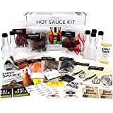 Ultimate Hot Sauce Making Kit, 6 Varieties of Peppers, Ghost pepper, Habanero, Gourmet Spice Blend, 6 Bottles, Labels, Book, Xmas Gift For Dad (Ultimate Kit)