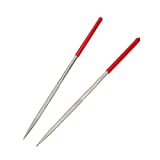 Autoly 4.5x180mm Round Shape Diamond Needle File Rat Tail for Lapidary Jewelry Woods,Pack of 2