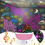 Night Light for Kids,Unicorn Gifts for Girls,Star Projection Gifts for Teenage Girls with Music 2 in 1 Popular Cool Toys Christmas Xmas Birthday Gifts for Girls Age 3 4 5 6 7 8 9Year Olds Baby Girls