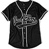 Bad Boy 10 Baseball Jersey, 90s Hip Hop Men Clothing for Birthday Party, Club and Pub Dress Black S