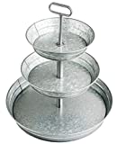 StarPack Farmhouse Style 3 Tiered Serving Tray - Rustic Kitchen Tiered Tray Decor, Cupcake Stand, Coffee Bar Accessories