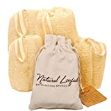 Egyptian Natural Loofah Sponge Exfoliating Body Scrubber - Our Bath Loofahs Provide a Refreshingly Deep Clean to Your Face & Body - These Luffa Sponges Are Skin-Friendly & Vegan - 6 x 6 Inches, 4 Pack