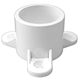 FORMUFIT F001ECT-WH-10 PVC Table Cap, Furniture Grade, 1" Size, White (Pack of 10)