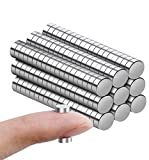 Fridge Magnets，6x2mm 100PCS, Refrigerator Magnets，Round Ferrite Magnets for Office, Hobbies, Crafts and Science, Tiny Size：6mmD2mmH Pack of 100