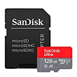 SanDisk Ultra 128GB UHS-I Class 10 MicroSDXC Memory Card Up to 80mb/s SDSQUNC-128G with Adapter