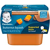 Gerber 1st Foods, Butternut Squash Pureed Baby Food, 2 Count of 2 Ounce (Pack of 8)