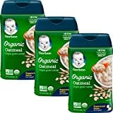 Gerber Baby Cereal, 1st Foods, Organic Oatmeal, 8 OZ (Pack of 3)