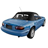 Sierra Auto Tops Replacement Convertible Soft Top with Heavy Gauge Pressed Plastic Window, fits Mazda Miata MX5 models 1990-2005, Premium Grade Cabrio Vinyl, Black