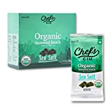 [ USDA Organic ] Roasted Mini Seaweed Snacks [ 24 Packs ] Vegan Gluten Free, On-The-Go Healthy Seaweed Snack for Kids & Adults [Chef's Gim]