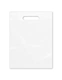 Die Cut Plastic Bags 9" x 12" Clear Frosted Bags with Handles 100 Pack for Merchandise, Gifts, Trade Show and More (9"x12")…