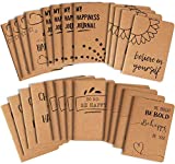 24 Pack Kraft Paper Notebook, Happy Journal (4 x 5.75 in)