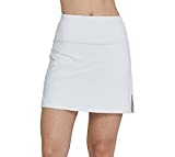 Cityoung Women's High Waisted Running Golf Sport Skirt Pocket Active Athletic Golf Workout Skort m wh White