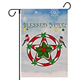Blessed Yule Garden Flag Pagan Christmas Winter Solstice Holiday Party Vertical Double Sized Yard Outdoor Decoration