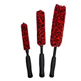 bzczh Metal-Free Synthetic Wool Wheel Brushes(3 Pack), Tire Woolies, Soft, Dense Fibers Clean Car Rim Wheels Safely