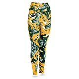 Officially Licensed Zubaz Women's NFL NFL Women's Swirl Leggings, Green Bay Packers, Size Large