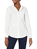 Amazon Essentials Women's Classic Fit Long Sleeve Button Down Oxford Shirt, White, XX-Large