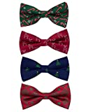 GUSLESON Child Christmas Bow tie Festival Theme Pattern Pre-Tied Bowties for kids (0004-4B4)