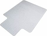 Qmake Office Desk Chair Mat for Carpet Floor Low Pile PVC Protection Anti-Slip Floor Mat Carpeted Chair Mat Clear,48" x 36"