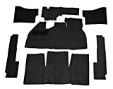 Carpet Kit, 7 Piece with Footrest, for Beetle 69-72, Black, Compatible with Dune Buggy