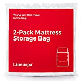 Linenspa Heavy Duty Mattress Storage Bags, King, Clear