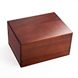 PCS Cremation Urns for Ashes, Pet Memorial Funeral Urns Box,Wooden Decorative Urn for Dog Cat,Cremation Keepsake Burial Ash Box - M (7.5 x 5 x 3.75'')