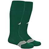 adidas Metro 4 Soccer Socks (1-Pair), Collegiate Green/White/Clear Grey, Medium