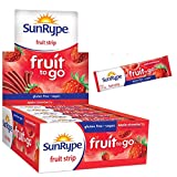 SunRype Fruit Snacks Apple Strawberry Fruit to Go Strips, Fruit Snacks, Fruit Leather, Vegan, Gluten-Free (Case of 55)