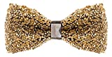 Gold Rhinestone Bowtie for Men - Pre Tied Sequin Bowties with Adjustable Length
