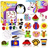 YOFUN Paint Your Own Wooden Magnet - 26 Wood Painting Craft Kit and Art Set for Kids, Art and Craft Supplies Party Favors for Boys Girls Age 4 5 6 7 8, Easter Crafts & Basket Stuffers