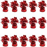 Red Balloon Weights for Birthday Party Decorations (6 oz, 4.5 In, 15 Pack)