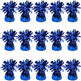 Blue Balloon Weights for Birthday Party Decorations (6 oz, 4.5 In, 15 Pack)