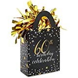60th Birthday Party Mini Tote Balloon Weights (6 Pack)