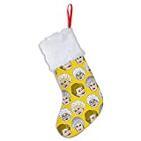 Sictlay Golden Girls in Stay Golden Yellow Christmas Stockings 21 Inches Decorations for Family Holiday Xmas Party Decor