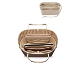 Felt Purse Bag Organizer Insert with zipper Bag Tote Shaper Fit Speedy 35 Neverfull MM 8021 Beige L