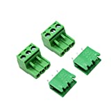 PoiLee 3-Pin 5.08mm Pitch Male Female Plug-in PCB Screw Terminal Block Connector (Pack of 20set)