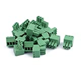 uxcell 20Pcs 300V KF2EDGK 3.5mm Pitch 3-Pin PCB Screw Terminal Block Connector
