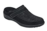 Orthofeet Proven Heel and Foot Pain Relief. Plantar Fasciitis Diabetic Orthopedic Leather Women's Slippers Louise Black