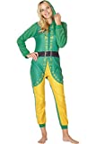 INTIMO Elf The Movie Womens Buddy The Elf One Piece Costume Pajama Set, Green, XL