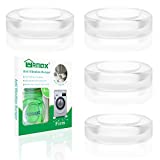 URMAX Crystal Clear Anti Vibration Bumper Pads Washing Machine Anti Vibrasion Anti-Walk Pad Washer Foot Pads Stabilizer Shock Absorber Noise Dampening Shock Proof Non Slip Foot Grip Pads Set of 4