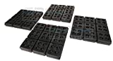HEAVY DUTY ANTI VIBRATION ISOLATION PADS 6" X 6" X 3/4" ALL RUBBER WAFFLE TYPE, QUANTITY 4