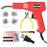 ATOLS Plastic Welding Machine Car Bumper Repair Kit, 50W Hot Stapler Plastic Repair Kit, Hot Staple Gun Car Bumper Crack Repair Kit with Plier, Flat/Outside Corner/Inside Corner/Wave Staples