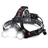 Headlamp Rechargeable Headlamps 6000 High Lumens Super Brightest Head Lamp for Adluts Kids Waterproof Headlight 4 Modes Lightweight Head Lights for Outdoor Camping Hunting Running Hiking Reading